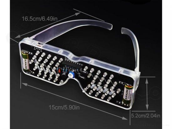 DIY LED Disco Glasses Kit Red